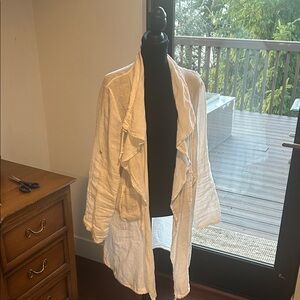 White Open Front Cardigan